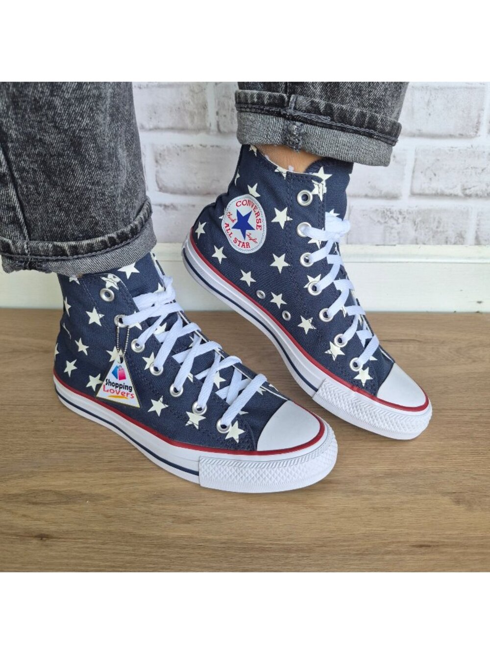 ⭐Converse Chuck Taylor Hi Stars Sz 7.5 Women's Shoes Sneaker Navy Blue A15503F